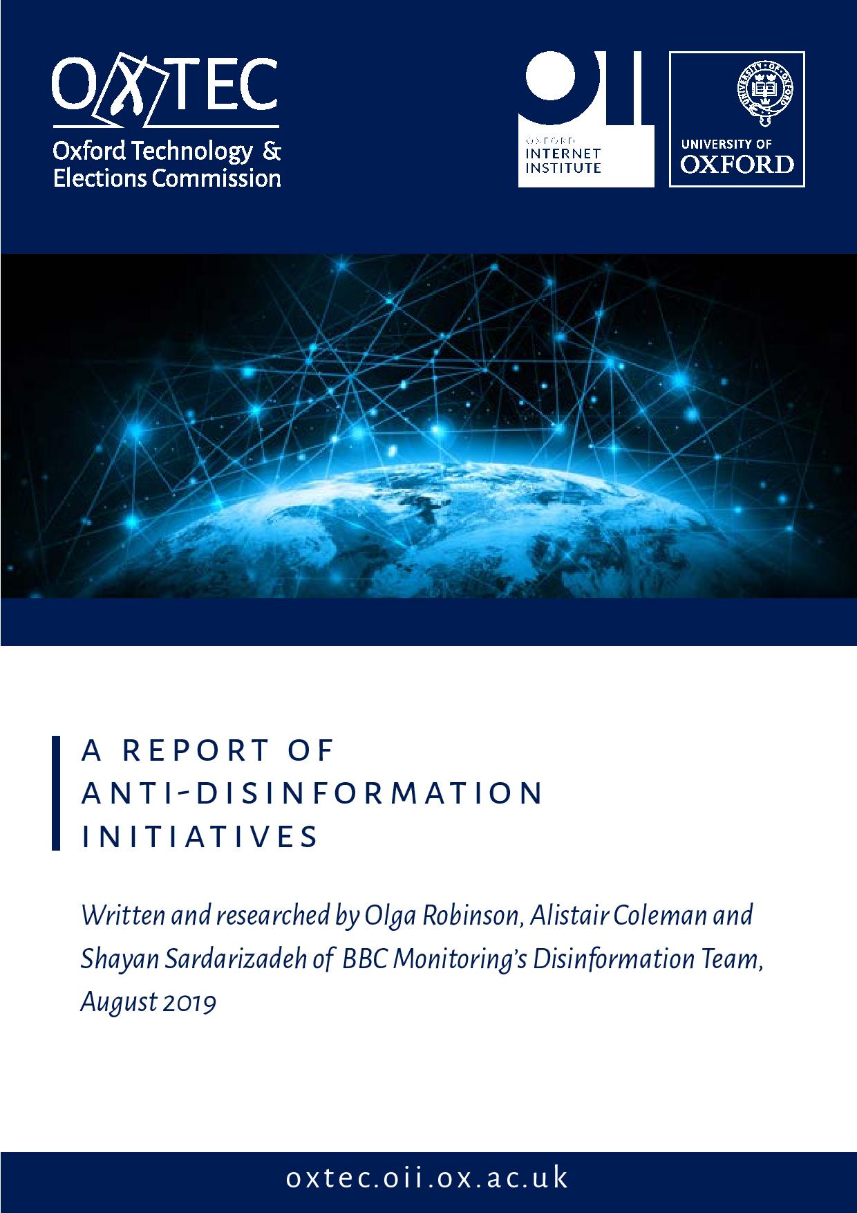 A Report of Anti-Disinformation Initiatives - Cover